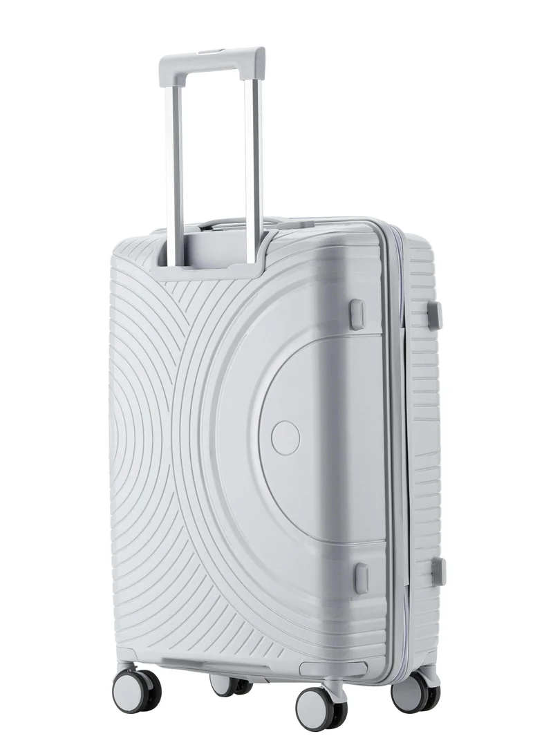 Senator  unisex pp fashion trolley luggage set lightweight hard-shell spinner luggage with 4 double spinner wheel and 3-digit combination lock kh1010 light grey  | Best Price UAE